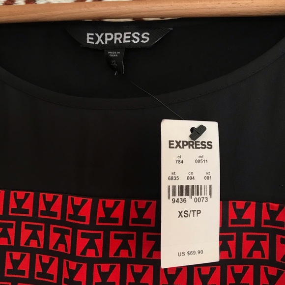 EXPRESS Satin Mod Dress NWT - Picture 3 of 8